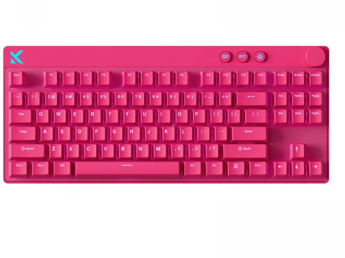 MCHOSE Mix 87 Hall Effect Magnetische Gaming Tastatur ANSI - Rose Red