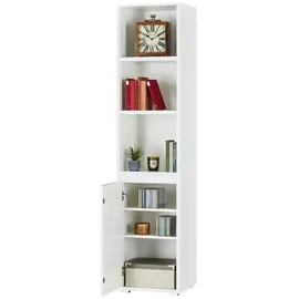 Die Möbelfundgrube Regal Tarent 45 x 191 cm Eiche Holznachbildung weiß