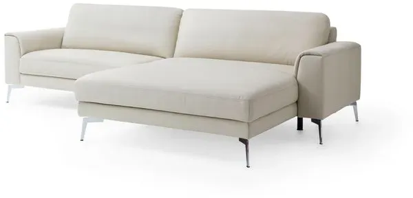 Sormani Ecksofa Padua Leder Beige Ecru