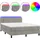 vidaXL Boxspringbett mit Matratze & LED Hellgrau 140x200 cm Samt
