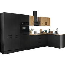 BASIC by Balculina Winkelküche L-Form 360 cm schwarz