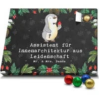 Mr. & Mrs. Panda Schoko Adventskalender Assistent für Innenarchitektur Leidenschaft - Schwarz - Geschenk, Kollege, Schokoladen Adventskalender, Da... - Schwarz