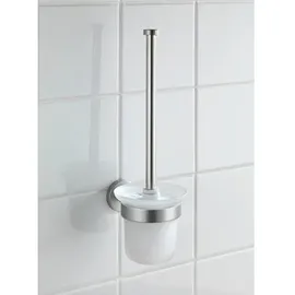 Wenko WC-Bürstengarnitur Bosio Silber Matt (35 cm x 10 cm x 14 cm)