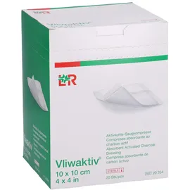 KOHLPHARMA GMBH Vliwaktiv Aktivkohle-Saugkomp.steril 10x10 cm