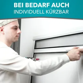 APANA Insektenschutz Fenster Rollo 160 x 160 cm braun