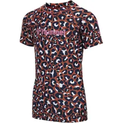 hummel hmlAZUL Badeshirt Mädchen hot sauce 134