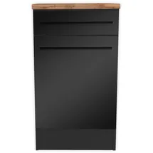 BASIC by Balculina Unterschrank Jazz 50 x 90 x 60 cm Schwarz