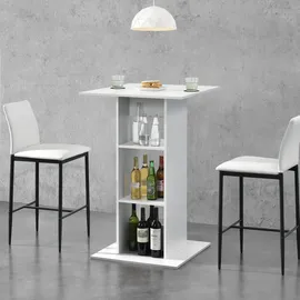 [en.casa] Bartisch Visby 110 x 70 x 70 cm Weiß