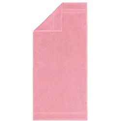Handtuch EGERIA "Manhatten Gold", pink (dusky pink), B:70cm L:140cm, Frottier, Obermaterial: 100% Baumwolle, Handtücher (Packung), Uni Programm mit Streifenbordüre, reine Baumwolle