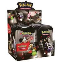 Pokémon Mini Tin Display Schwarze Blitze & Weiße Flammen