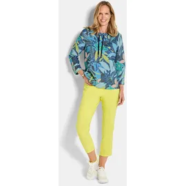GOLDNER Dschungelprint Sweatshirt Blau/Grün 42