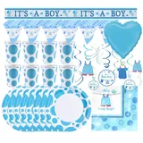 Amscan Babyparty-Set - It's a Boy (47-teilig) Es ist ein Junge Babypinkeln Gender Reveal Party