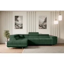 altdecor Ecksofa Cord 4-Sitzer Grün