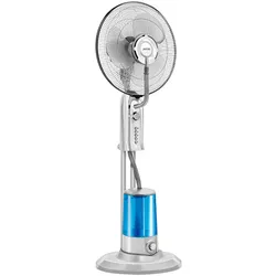 MPM MWP-20 Standventilator mit Luftbefeuchter, Ventilator mit Wasser Sprühnebel, Timer, Grau, 75W