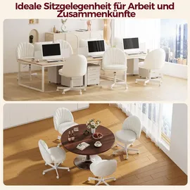 COMHOMA Drehstuhl Kunstleder Weiß