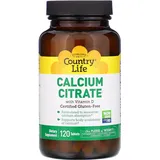 Country Life, Calcium Zitrat Mit Vitamin D, 120 Tabletten