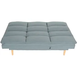 Mendler Schlafsofa HWC-M79, Gästebett Schlafcouch Couch Sofa, Schlaffunktion Liegefläche 180x110cm ~ Stoff/Textil blau-grau