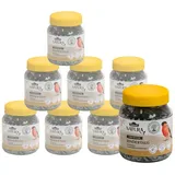 dehner natura premium Wildvogelfutter, Rindertalg im Glas, Sonnenblumenkerne, 8 x 250 g