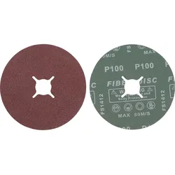 BGS Fiber-Schleifscheiben-Satz Körnung 100 Aluminiumoxid 10tlg. - 42028