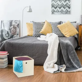 Relaxdays Aufbewahrungsbox 30 x 30 x 30 cm 2-tlg. beige