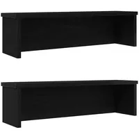 VidaXL Küchenregale Stapelbar 2 Stk. Schwarz 60x15x16 cm