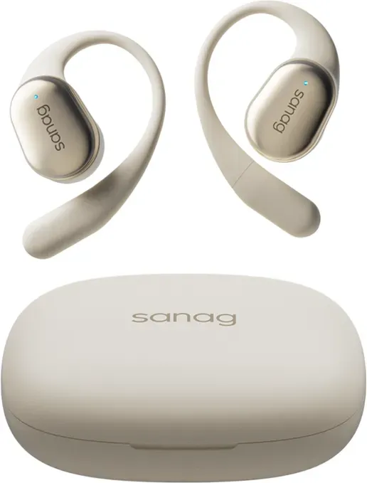 Sanag C16S Open Ear Earbuds Touch Control Noise Waterproof Bluetooth Earphones With Positioning S-C16S-Headphones-Beige