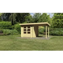 Karibu Gartenhaus Bastrup 2 4,5 x 2,5 m Natur