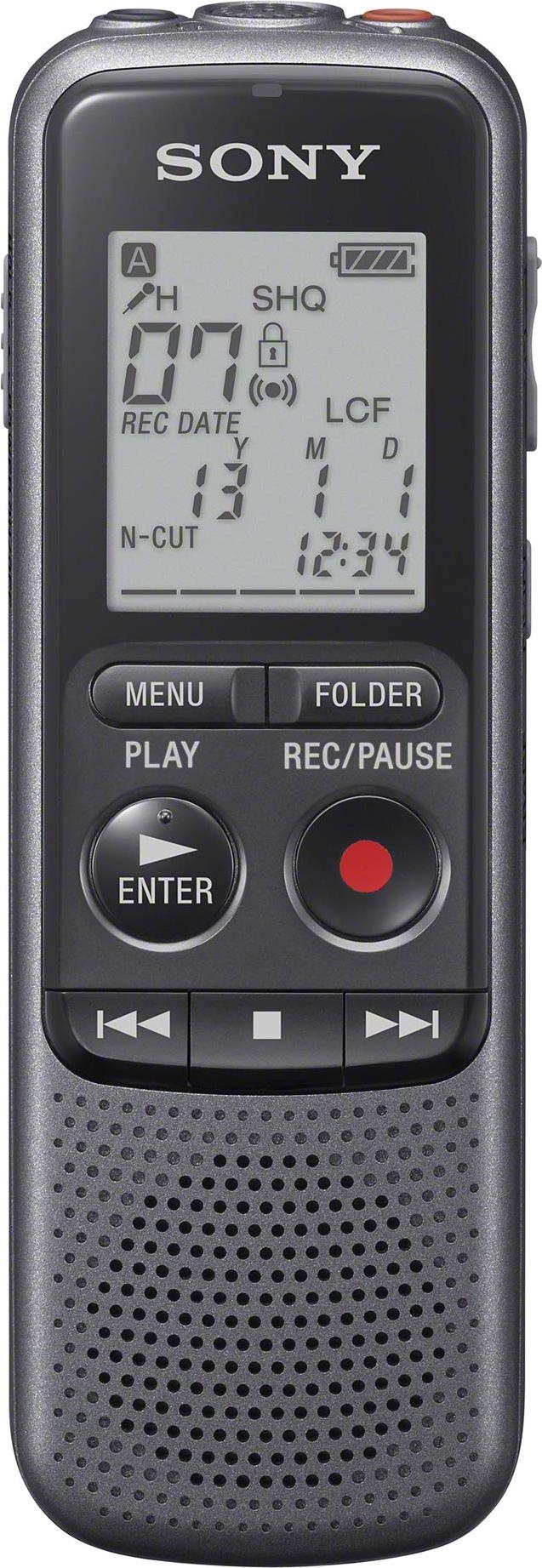 Sony ICD-PX240 (4 GB), Diktiergerät, Schwarz