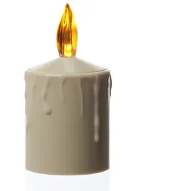 MARELIDA LED Kerzen Grabkerze Grablicht für Laternen H: 11,5cm Sensor bis 500h beige 2St