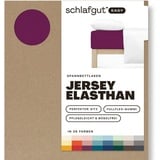 schlafgut Easy Jersey 90 x 200 - 100 x 220 cm purple deep