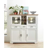 Innostyle Highboard Jasmin Dekor Braun Pinie