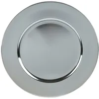 Kaemingk Dekoteller 33cm Kunststoff glänzend - Silber metallic