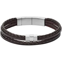 Fossil Herren Armband Leder braun JF02934040 Größe 175-190 mm