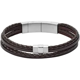 Fossil Herren Armband Leder braun JF02934040 Größe 175-190 mm