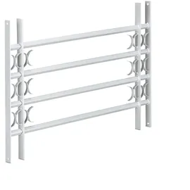 Relaxdays Fenstergitter Einbruchschutz ausziehbar 600 x 1000-1500 mm Grau