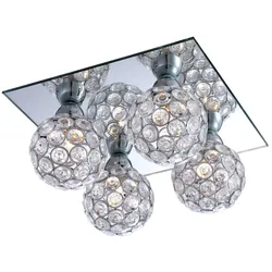 Moderne Deckenleuchte mit vier eleganten Acrylglas-Kugeln