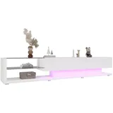 Okwish TV-Schrank Lowboard 170x38x36 cm Weiß Spanplatte