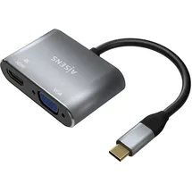 AISENS USB-Grafikadapter HDMI/VGA 3860 x 2160 Pixel 0,5 m Grau