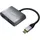 AISENS USB-Grafikadapter HDMI/VGA 3860 x 2160 Pixel 0,5 m Grau