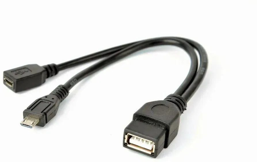 Gembird A-OTG-AFBM-04 USB Kabel 0,15 m Micro-USB B USB A Schwarz