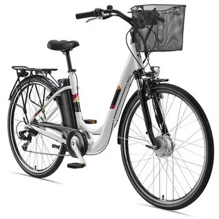 28 Zoll RH 48 cm weiß inkl. Fahrradkorb