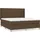 vidaXL Boxspringbett mit Matratze Dunkelbraun 180x200 cm Stoff