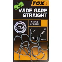 Fox Edges Armapoint Wide Gape Straight Hooks - 10 Karpfenhaken, Angelhaken zum Karpfenangeln, Haken für Karpfen, Boiliehaken, Größe:4