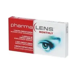 PharmaLens® Lentilles mensuelles sphériques (Dioptrie -1.00) De Contact 3 pc(s)