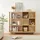 [en.casa] Bücherregal Ypäjä 128 x 147 x 39 cm Beige