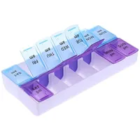 Tablettenbox 7 Tage 2 Fächer Morgens Abends, Pillendose 7 Tage, Wöchentlicher Pillen Organizer, Pillenbox Medikamentenbox 7 Tage Tabletten Wochenbox Tablettendose für Medikamente, Vitamine, Fischöl