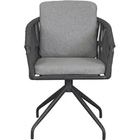 LC Garden Genua Drehstuhl 59 x 62 x 77 cm anthrazit