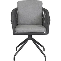 LC Garden Genua Drehstuhl 59 x 62 x 77 cm anthrazit