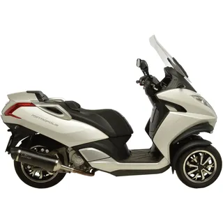 LeoVince SLIP-ON Edelstahl SBK Nero für Peugeot Metropolis 400i