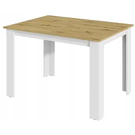 matkam Ausziehbarer Tisch Kongo EXT H 75 x B 120-170 x T 80 cm, Schlichte, geradlinige Optik, laminierte Möbelplatte, Kratzfest, (Artisan Eiche-Weiß)